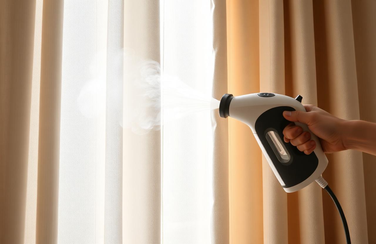 Curtain steam cleaning at a Melbourne home